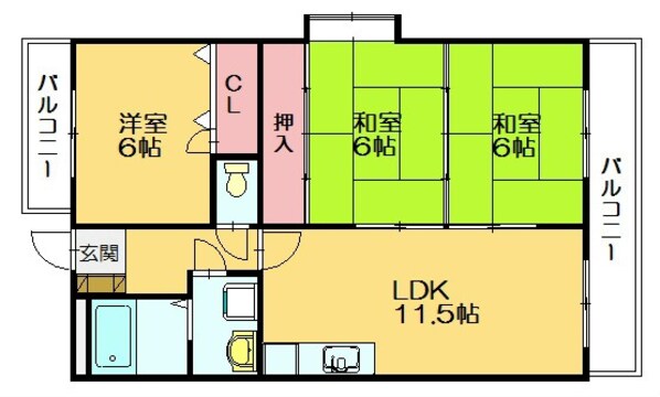 原町駅 徒歩10分 2階の物件間取画像